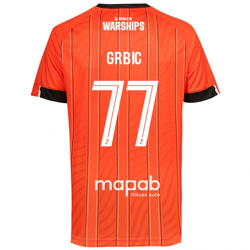 Kandiny Kinder Adrian Grbic #77 Orange Heimtrikot Trikot 2024/25 T-Shirt