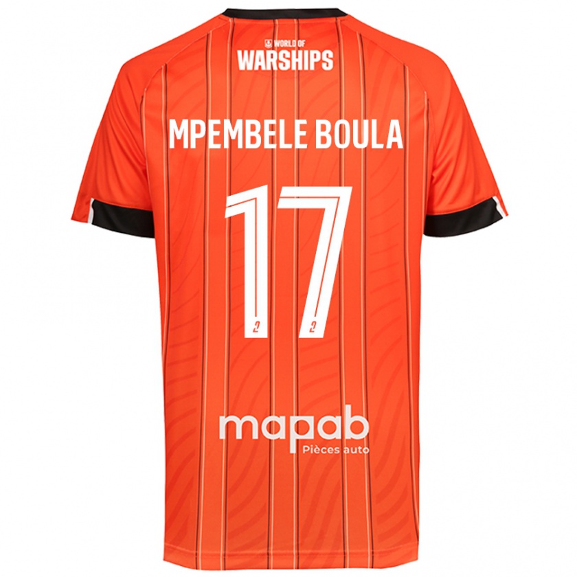 Kandiny Kinder Exaucé Mpembele Boula #17 Orange Heimtrikot Trikot 2024/25 T-Shirt