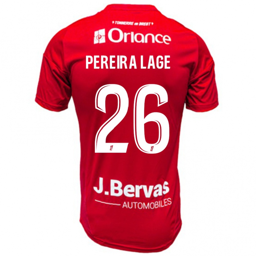 Kandiny Kinder Mathias Pereira Lage #26 Rot Weiß Heimtrikot Trikot 2024/25 T-Shirt