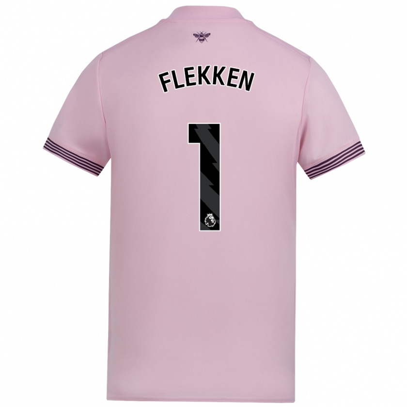 Kandiny Kinder Mark Flekken #1 Rosa Auswärtstrikot Trikot 2024/25 T-Shirt