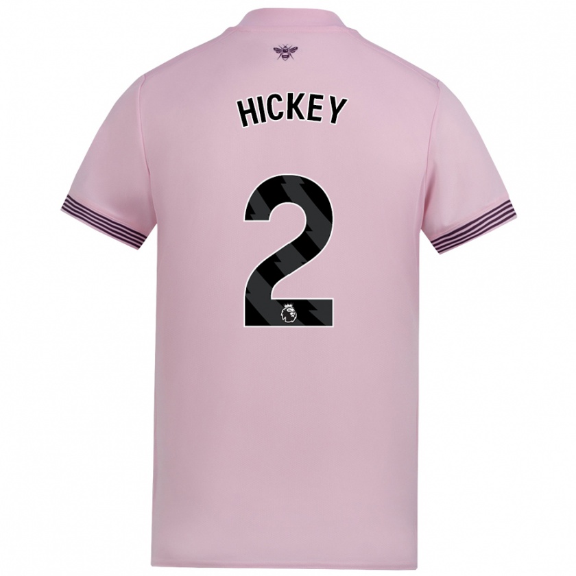 Kandiny Kinder Aaron Hickey #2 Rosa Auswärtstrikot Trikot 2024/25 T-Shirt