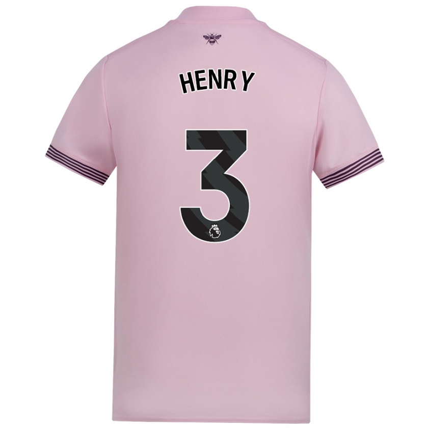 Kandiny Kinder Rico Henry #3 Rosa Auswärtstrikot Trikot 2024/25 T-Shirt