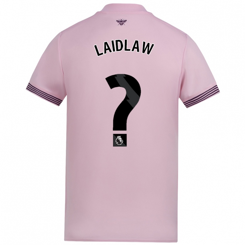 Kandiny Kinder Ethan Laidlaw #0 Rosa Auswärtstrikot Trikot 2024/25 T-Shirt