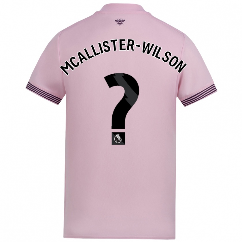 Kandiny Kinder Zack Mcallister-Wilson #0 Rosa Auswärtstrikot Trikot 2024/25 T-Shirt