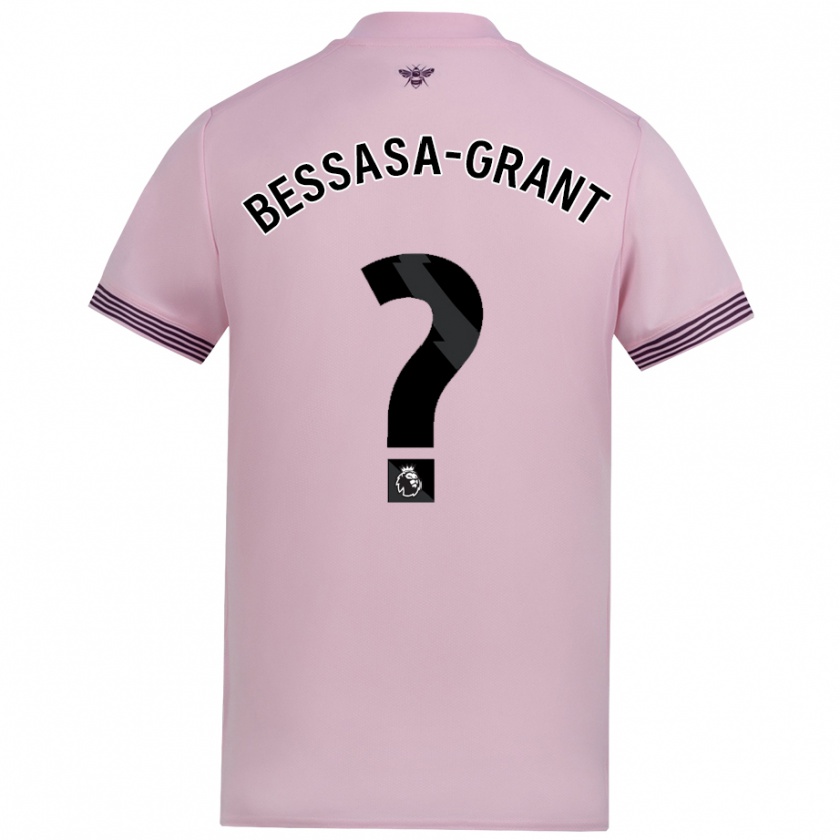 Kandiny Kinder Mekhai Bessasa-Grant #0 Rosa Auswärtstrikot Trikot 2024/25 T-Shirt