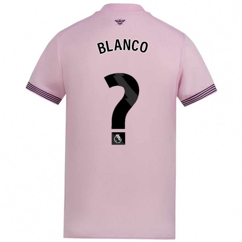 Kandiny Kinder John Blanco #0 Rosa Auswärtstrikot Trikot 2024/25 T-Shirt