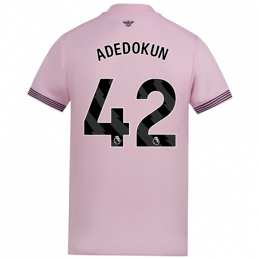 Kandiny Kinder Val Adedokun #42 Rosa Auswärtstrikot Trikot 2024/25 T-Shirt