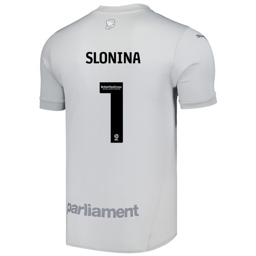 Kandiny Kinder Gabriel Slonina #1 Silbergrau Auswärtstrikot Trikot 2024/25 T-Shirt