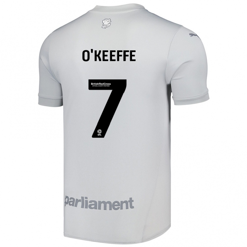 Kandiny Kinder Corey O'keeffe #7 Silbergrau Auswärtstrikot Trikot 2024/25 T-Shirt