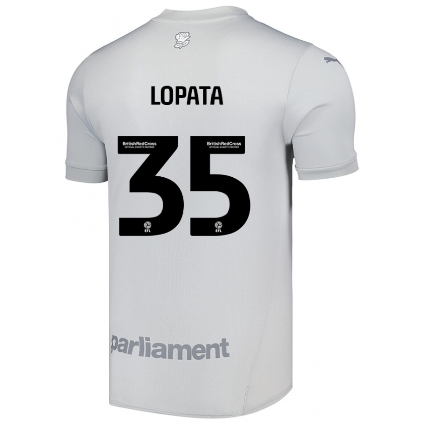 Kandiny Kinder Kacper Lopata #35 Silbergrau Auswärtstrikot Trikot 2024/25 T-Shirt