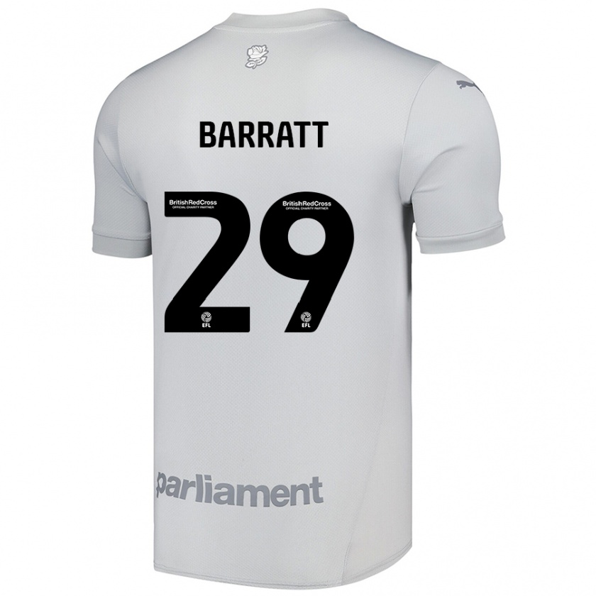 Kandiny Kinder Connor Barratt #29 Silbergrau Auswärtstrikot Trikot 2024/25 T-Shirt