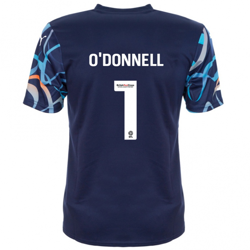 Kandiny Kinder Richard O'donnell #1 Marineblau Auswärtstrikot Trikot 2024/25 T-Shirt