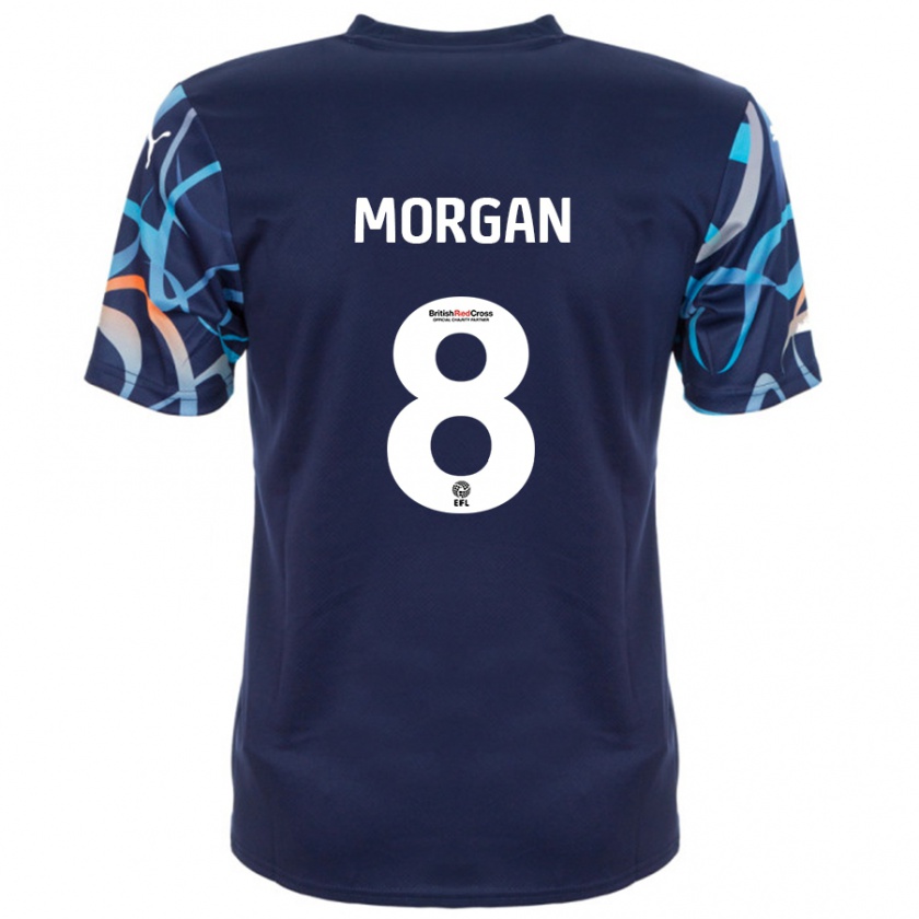 Kandiny Kinder Albie Morgan #8 Marineblau Auswärtstrikot Trikot 2024/25 T-Shirt