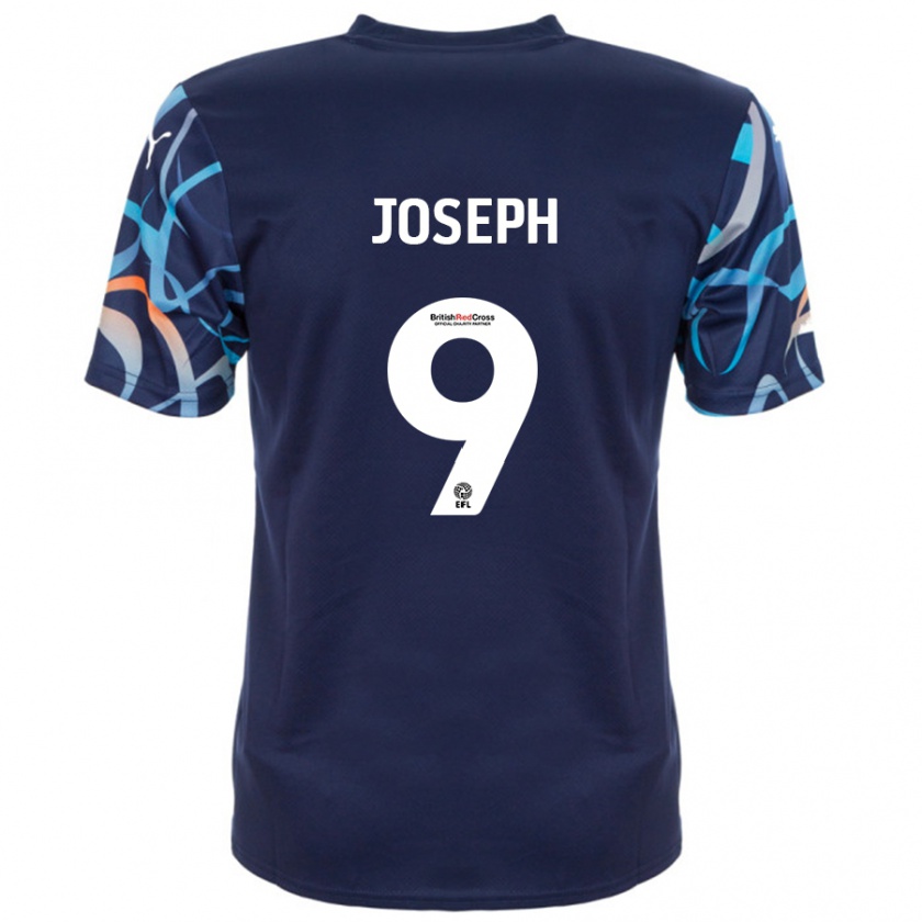 Kandiny Kinder Kyle Joseph #9 Marineblau Auswärtstrikot Trikot 2024/25 T-Shirt