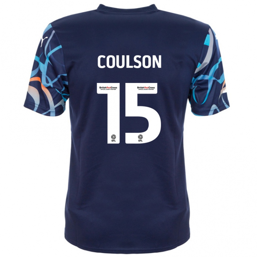 Kandiny Kinder Hayden Coulson #15 Marineblau Auswärtstrikot Trikot 2024/25 T-Shirt