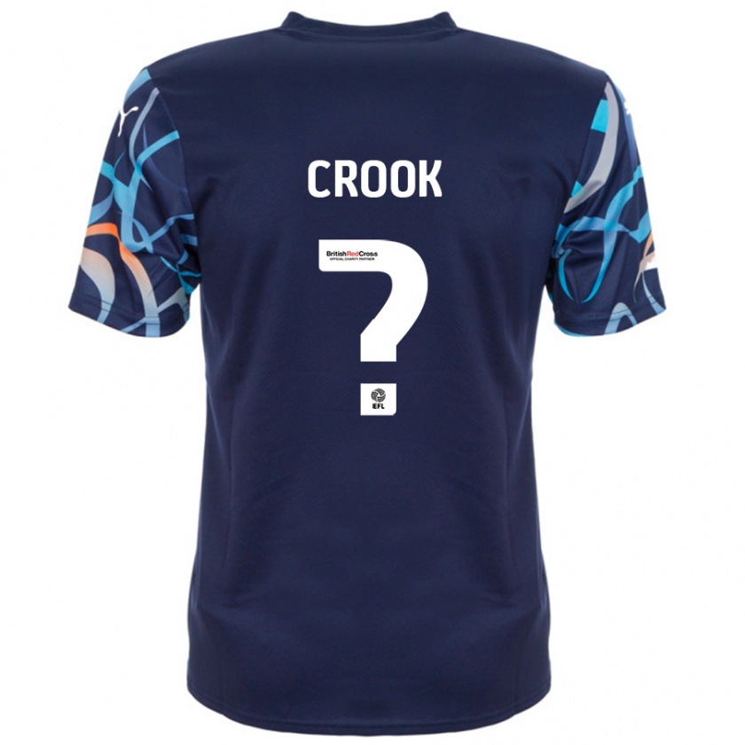 Kandiny Kinder Amy Crook #0 Marineblau Auswärtstrikot Trikot 2024/25 T-Shirt