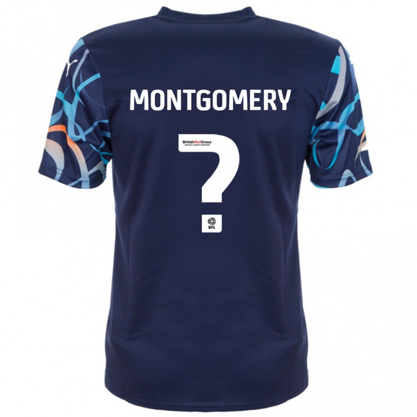 Kandiny Kinder Aleysha Montgomery #0 Marineblau Auswärtstrikot Trikot 2024/25 T-Shirt