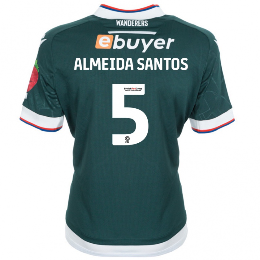 Kandiny Kinder Ricardo Santos #5 Dunkelgrün Auswärtstrikot Trikot 2024/25 T-Shirt