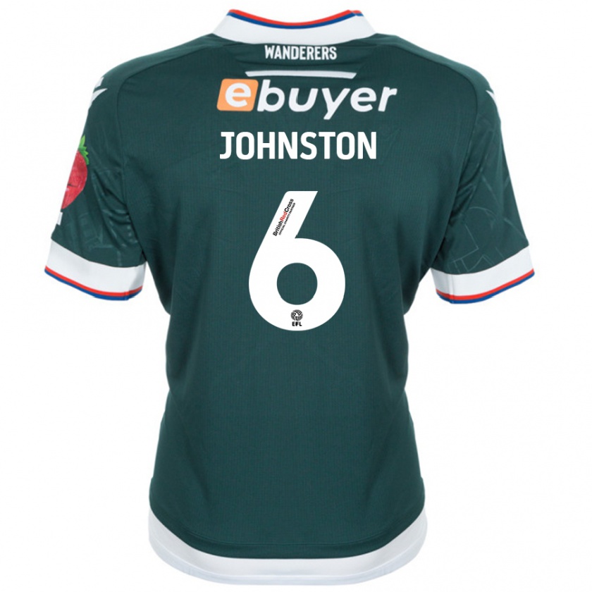 Kandiny Kinder George Johnston #6 Dunkelgrün Auswärtstrikot Trikot 2024/25 T-Shirt