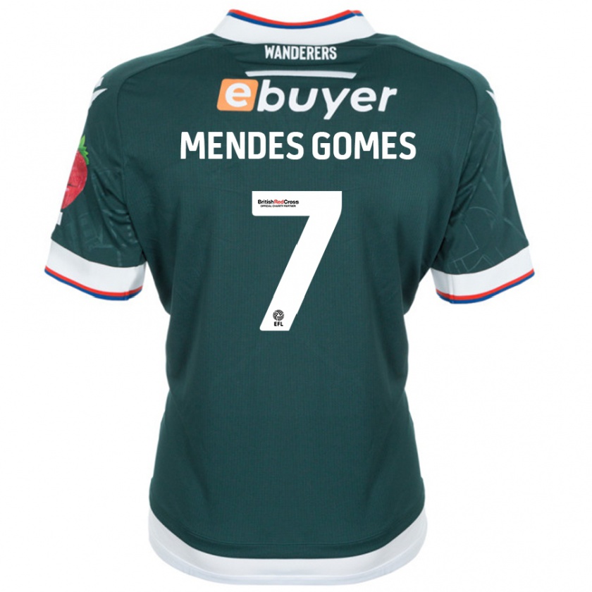 Kandiny Kinder Carlos Mendes #7 Dunkelgrün Auswärtstrikot Trikot 2024/25 T-Shirt