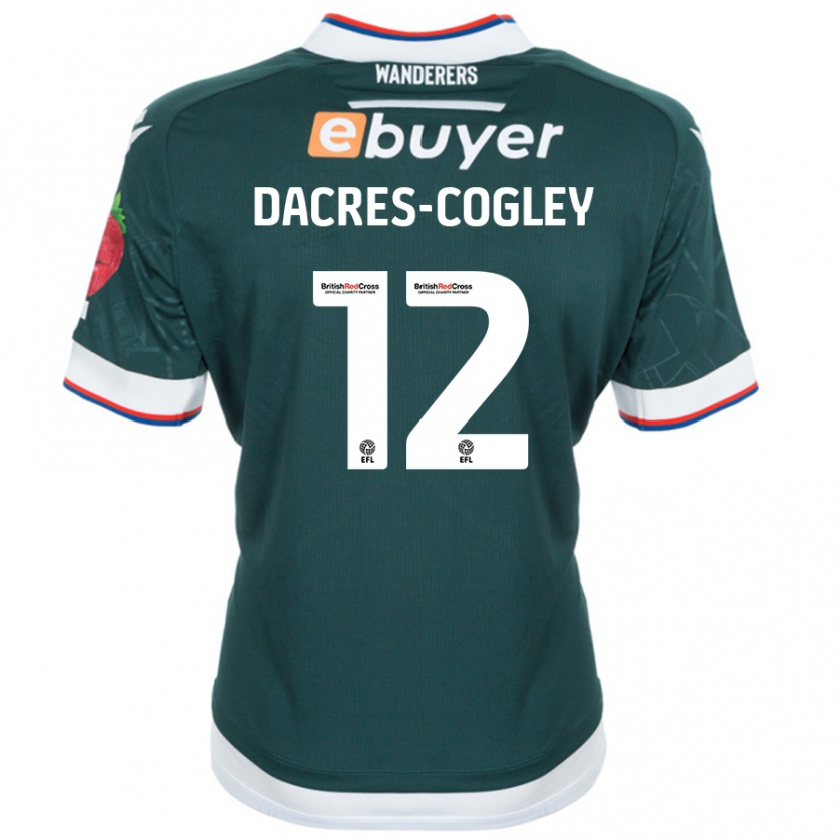 Kandiny Kinder Josh Dacres-Cogley #12 Dunkelgrün Auswärtstrikot Trikot 2024/25 T-Shirt