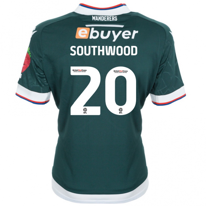 Kandiny Kinder Luke Southwood #20 Dunkelgrün Auswärtstrikot Trikot 2024/25 T-Shirt