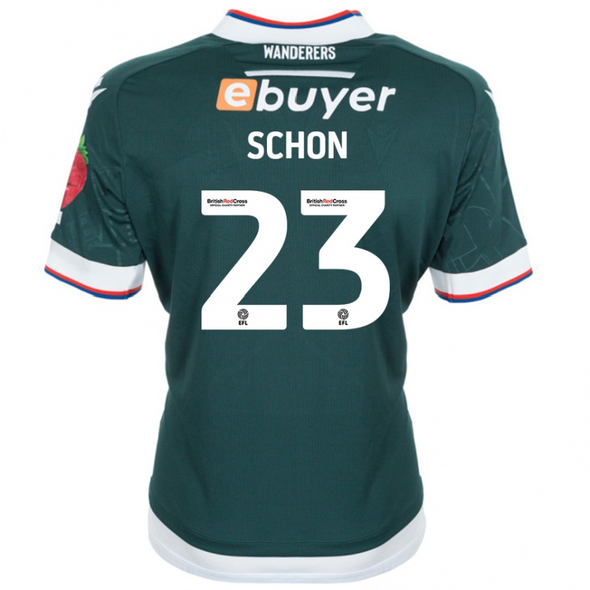 Kandiny Kinder Szabolcs Schön #23 Dunkelgrün Auswärtstrikot Trikot 2024/25 T-Shirt