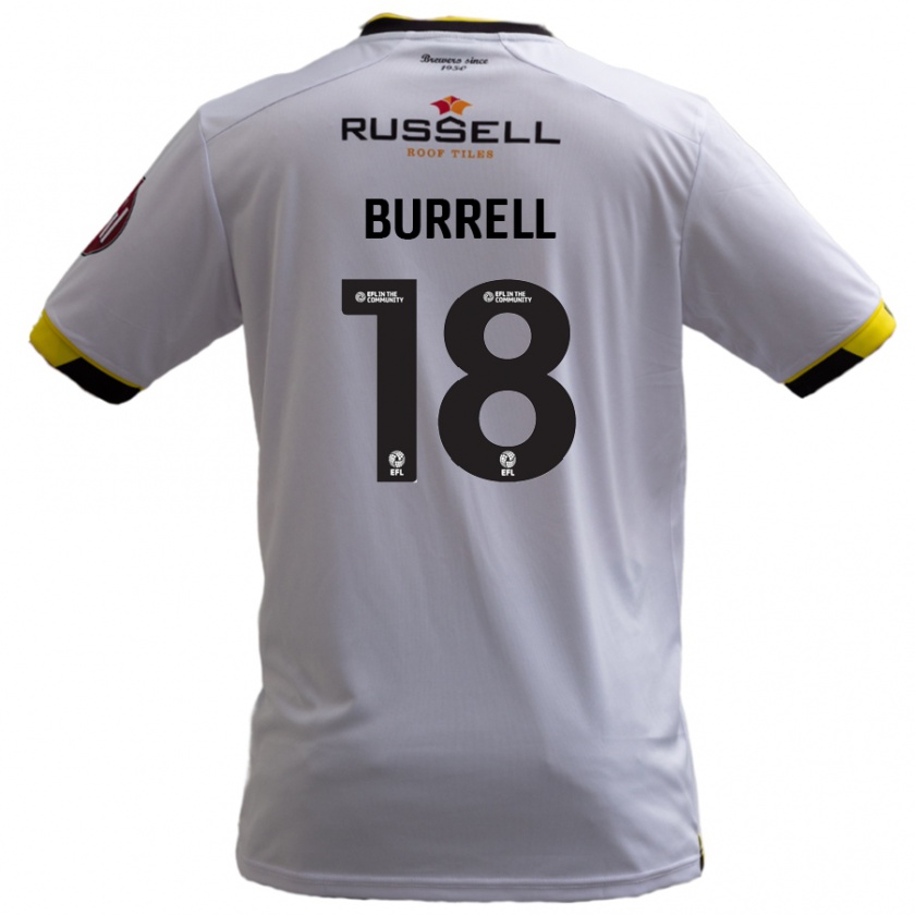 Kandiny Kinder Rumarn Burrell #18 Weiß Auswärtstrikot Trikot 2024/25 T-Shirt