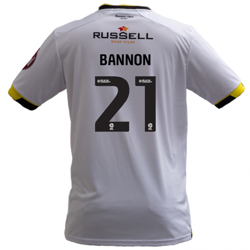 Kandiny Kinder Alex Bannon #21 Weiß Auswärtstrikot Trikot 2024/25 T-Shirt