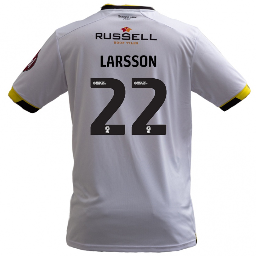 Kandiny Kinder Julian Larsson #22 Weiß Auswärtstrikot Trikot 2024/25 T-Shirt