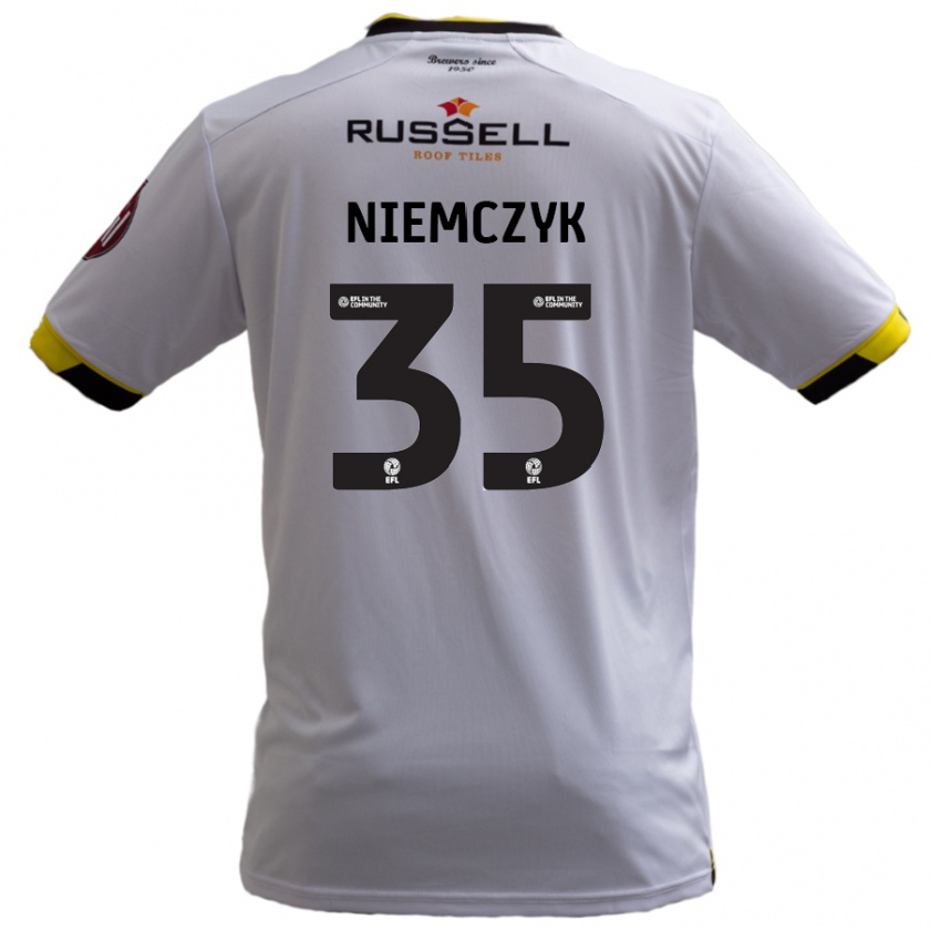 Kandiny Kinder Jakub Niemczyk #35 Weiß Auswärtstrikot Trikot 2024/25 T-Shirt