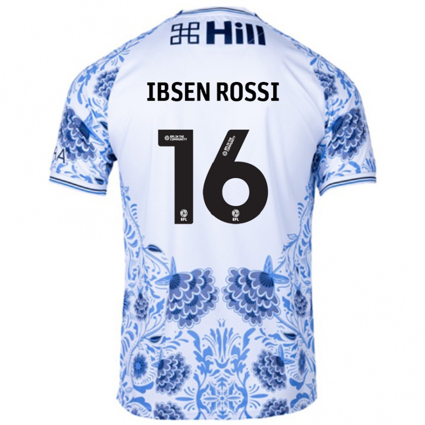 Kandiny Kinder Zeno Ibsen Rossi #16 Weiß Blau Auswärtstrikot Trikot 2024/25 T-Shirt