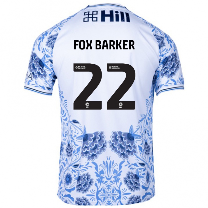 Kandiny Kinder Mistie Fox-Barker #22 Weiß Blau Auswärtstrikot Trikot 2024/25 T-Shirt