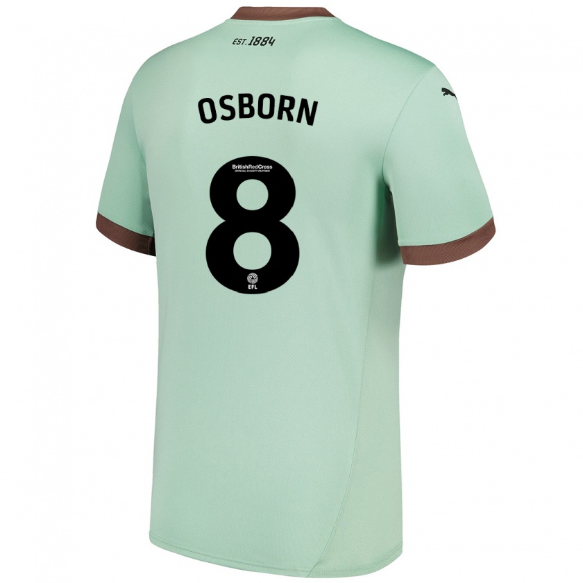 Kandiny Kinder Ben Osborn #8 Blassgrün Auswärtstrikot Trikot 2024/25 T-Shirt