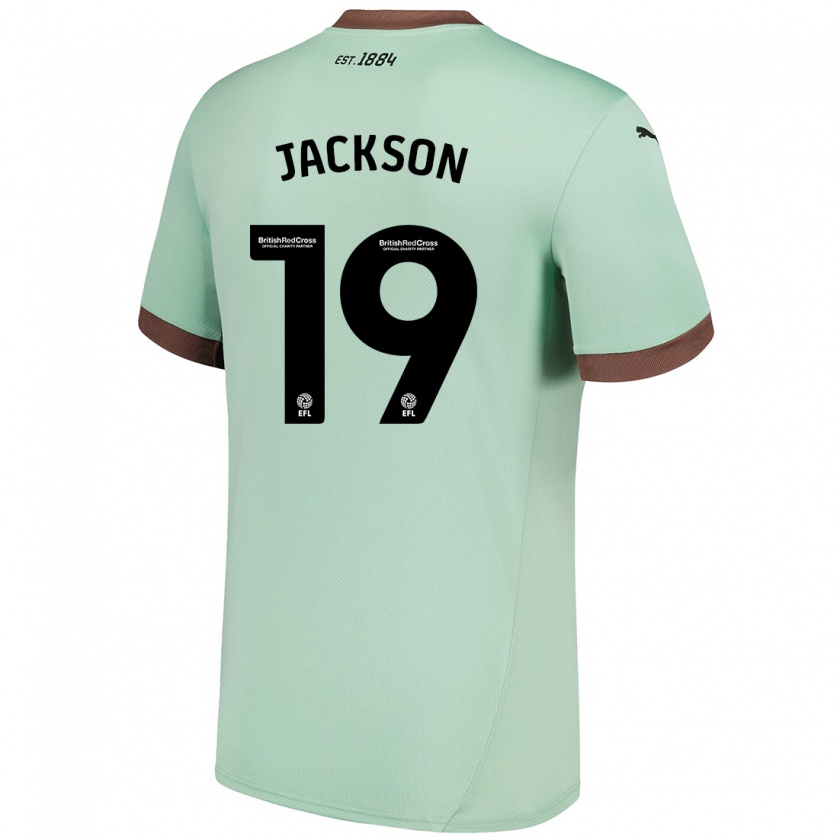 Kandiny Kinder Kayden Jackson #19 Blassgrün Auswärtstrikot Trikot 2024/25 T-Shirt