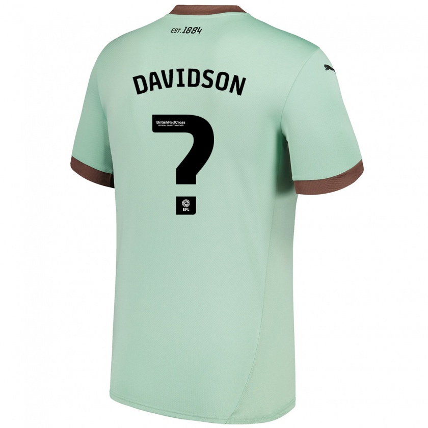 Kandiny Kinder Jayden Davidson #0 Blassgrün Auswärtstrikot Trikot 2024/25 T-Shirt