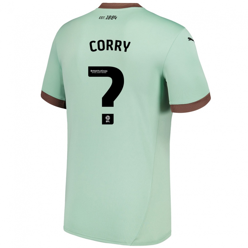 Kandiny Kinder Sean Corry #0 Blassgrün Auswärtstrikot Trikot 2024/25 T-Shirt