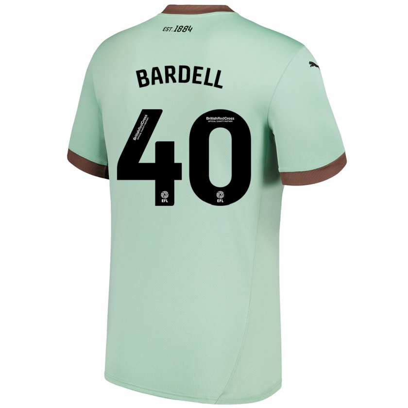 Kandiny Kinder Max Bardell #40 Blassgrün Auswärtstrikot Trikot 2024/25 T-Shirt