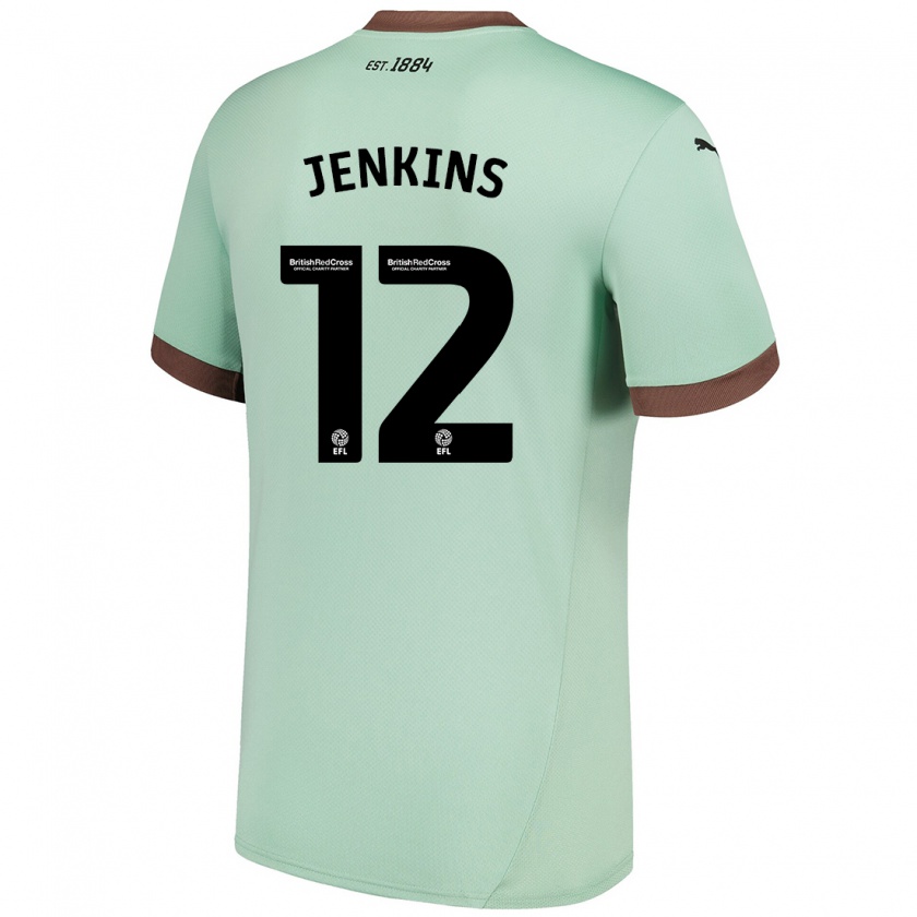 Kandiny Kinder Camille Jenkins #12 Blassgrün Auswärtstrikot Trikot 2024/25 T-Shirt