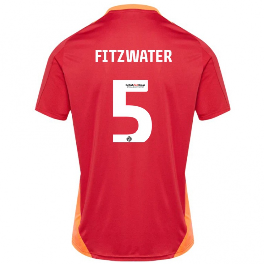 Kandiny Kinder Jack Fitzwater #5 Blau Cremeweiß Auswärtstrikot Trikot 2024/25 T-Shirt