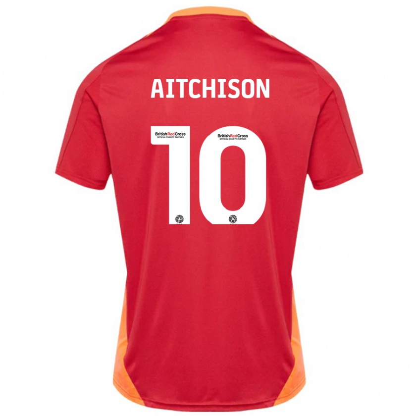 Kandiny Kinder Jack Aitchison #10 Blau Cremeweiß Auswärtstrikot Trikot 2024/25 T-Shirt