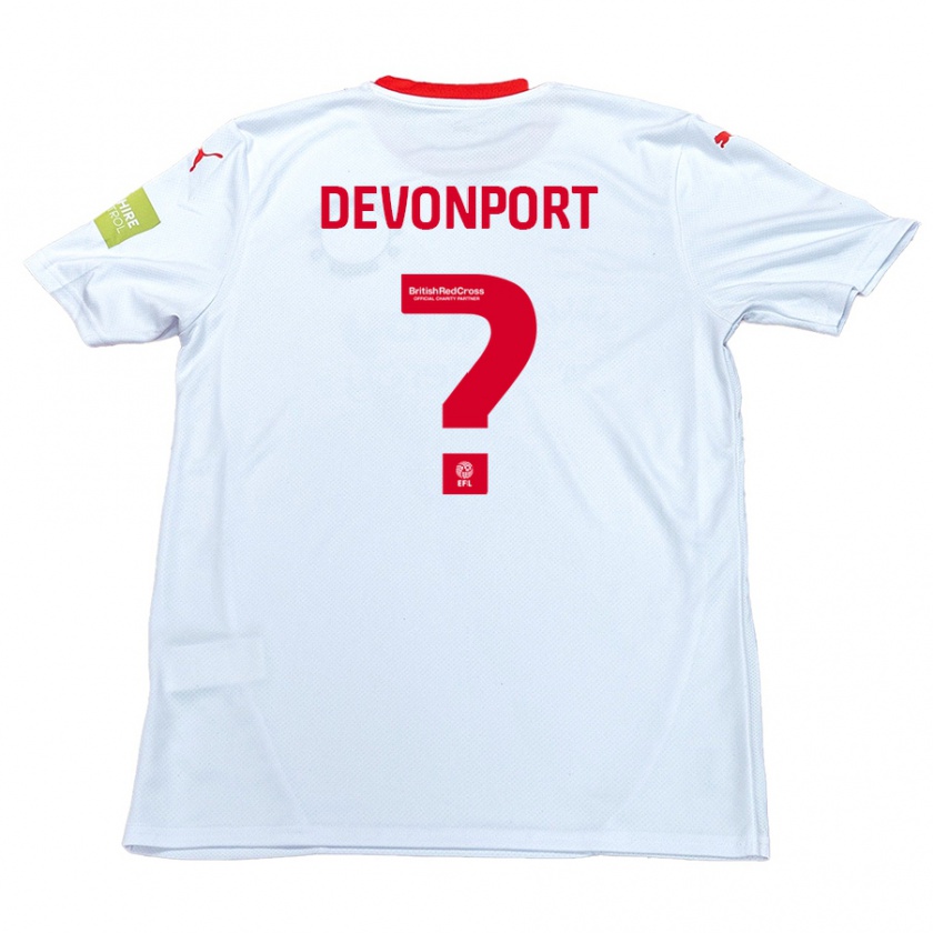 Kandiny Kinder Owen Devonport #0 Weiß Auswärtstrikot Trikot 2024/25 T-Shirt