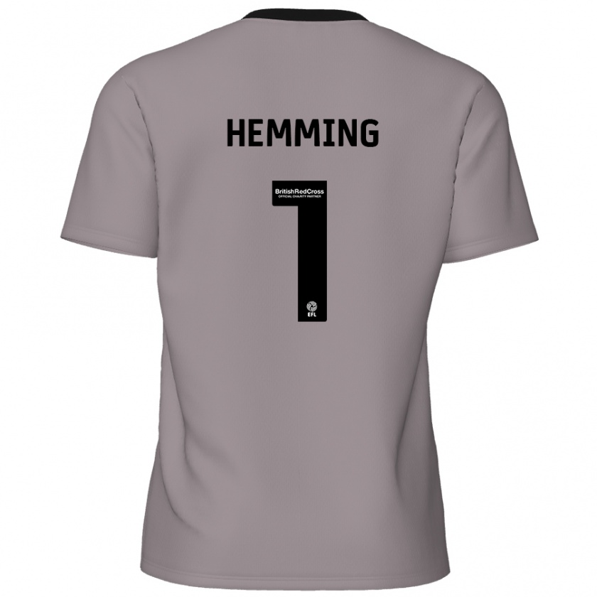 Kandiny Kinder Zach Hemming #1 Grau Auswärtstrikot Trikot 2024/25 T-Shirt