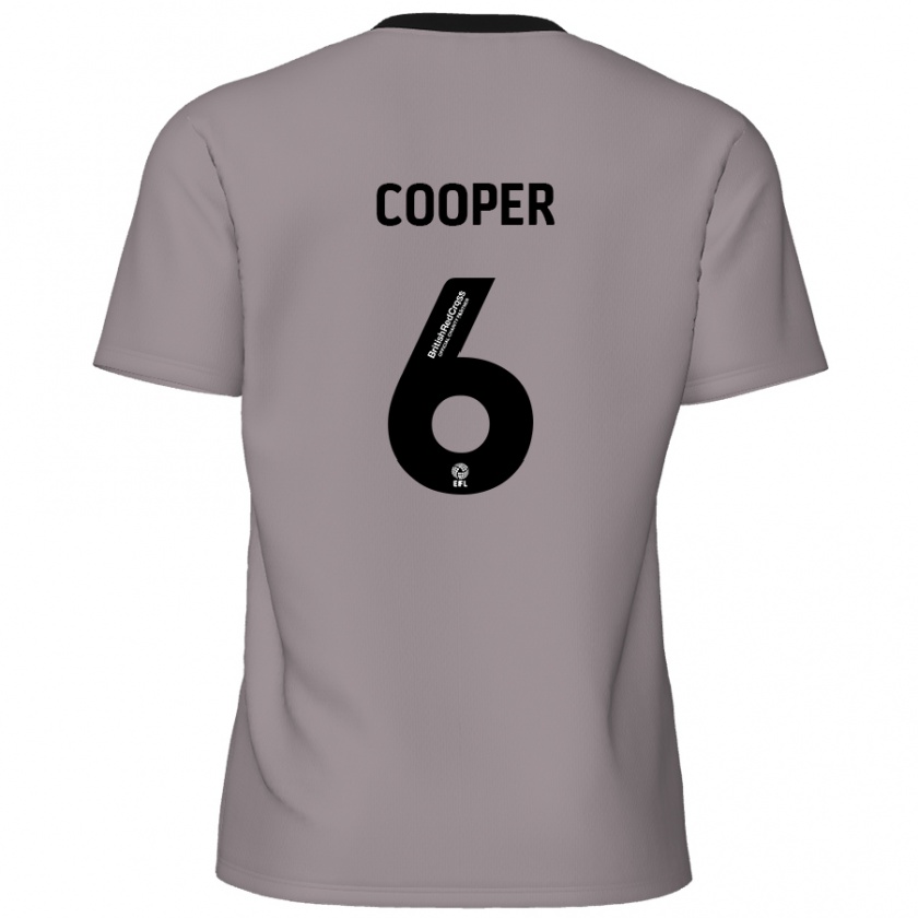 Kandiny Kinder Brandon Cooper #6 Grau Auswärtstrikot Trikot 2024/25 T-Shirt