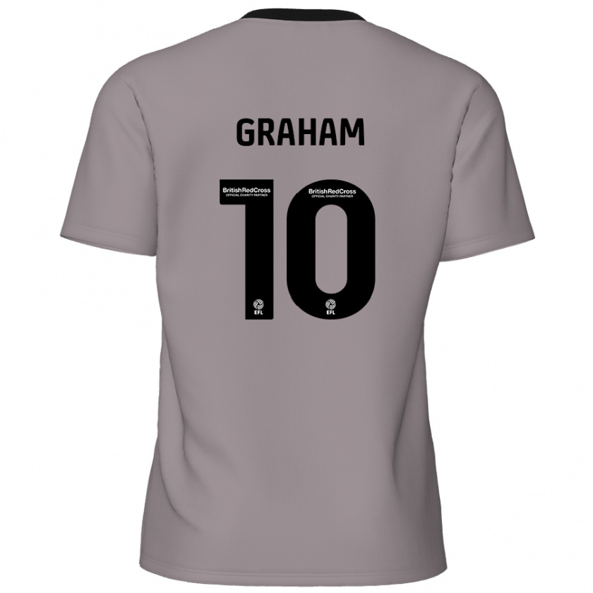 Kandiny Kinder Jordan Graham #10 Grau Auswärtstrikot Trikot 2024/25 T-Shirt