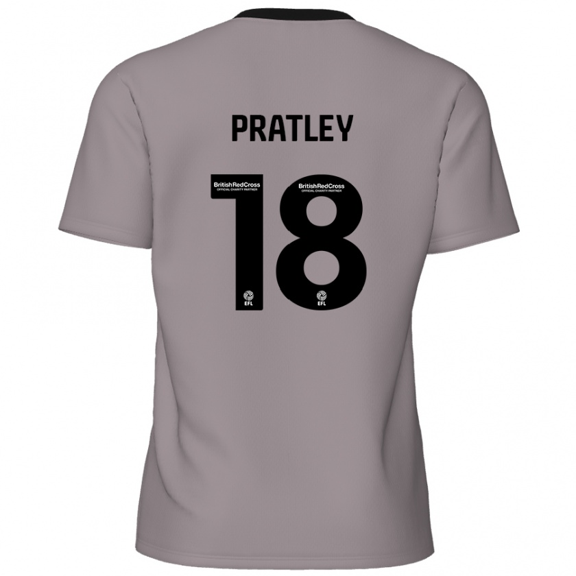 Kandiny Kinder Darren Pratley #18 Grau Auswärtstrikot Trikot 2024/25 T-Shirt