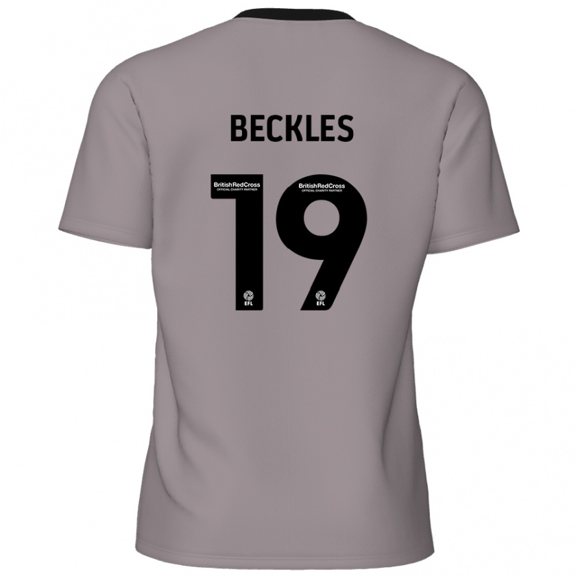 Kandiny Kinder Omar Beckles #19 Grau Auswärtstrikot Trikot 2024/25 T-Shirt