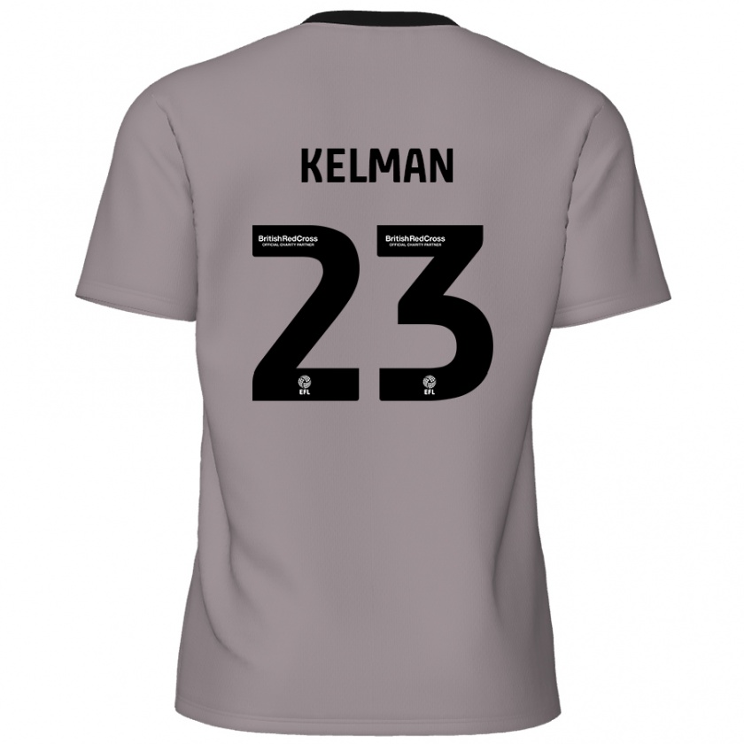 Kandiny Kinder Charlie Kelman #23 Grau Auswärtstrikot Trikot 2024/25 T-Shirt