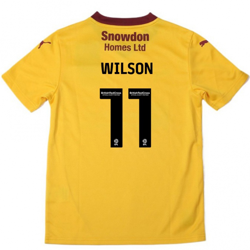 Kandiny Kinder James Wilson #11 Orange Burgunderrot Auswärtstrikot Trikot 2024/25 T-Shirt