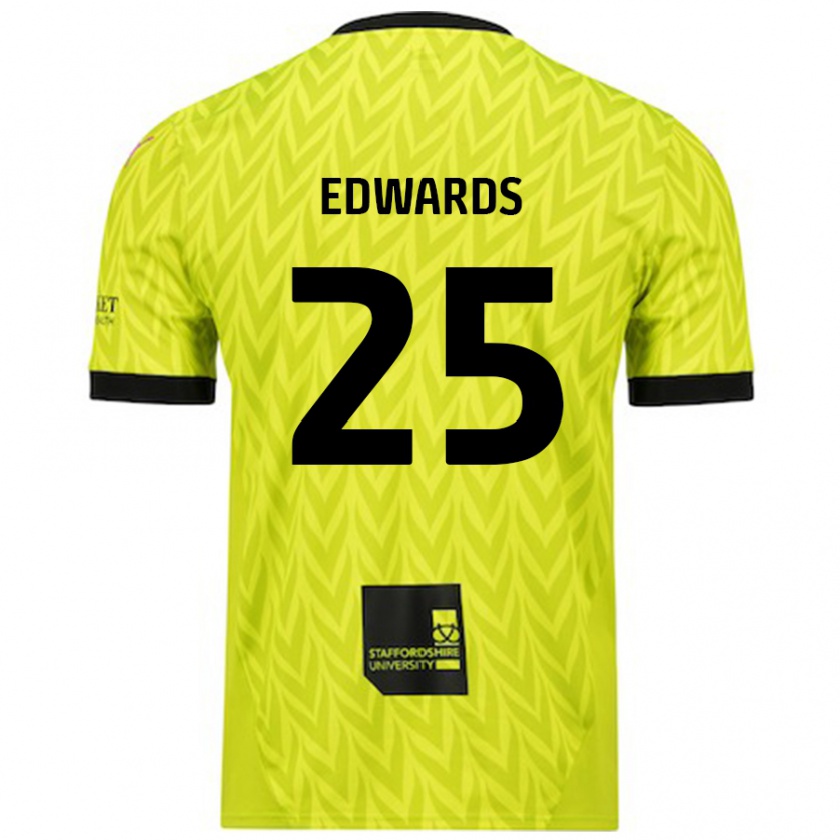 Kandiny Kinder Diamond Edwards #25 Fluoreszierend Grün Auswärtstrikot Trikot 2024/25 T-Shirt